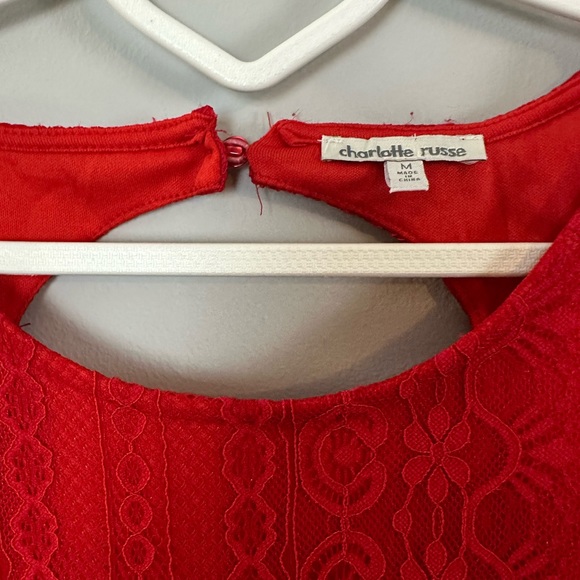 Vintage red lace dress - Picture 6 of 10